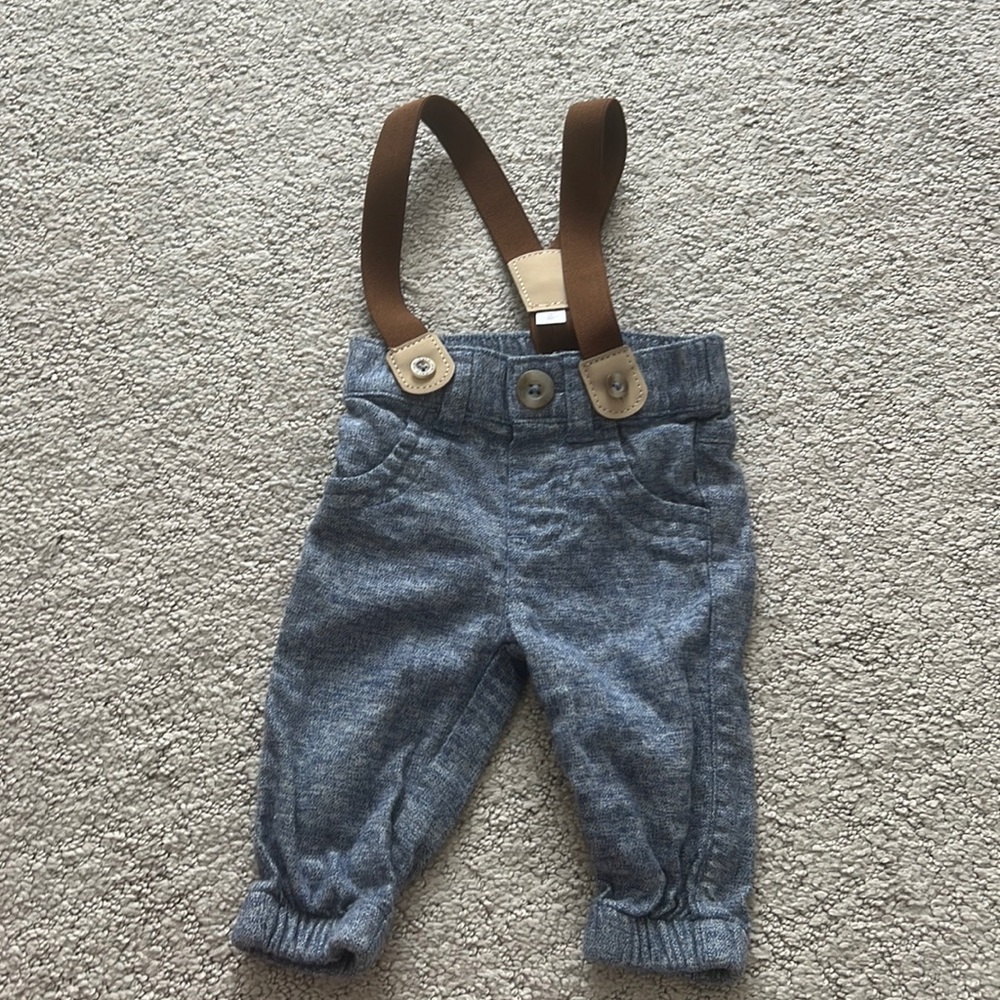 Baby boy suspender pants